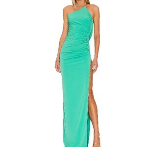 Katie May Vibrant Green One-Shoulder Dress